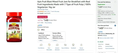 mixed fruit jam 1kg at 149