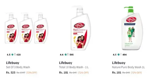 myntra loot upto 73 off on lifebuoy bodywash