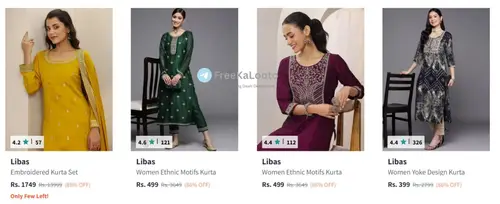 myntra loot upto 88 off on libas women clothing