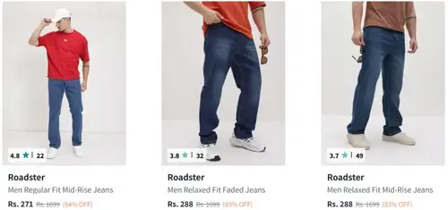 myntra loot upto 90 off on roadster clothing 1