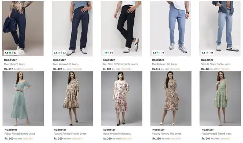 myntra loot upto 90 off on roadster clothing