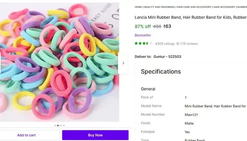 pack of 100 hair rubber bands 63