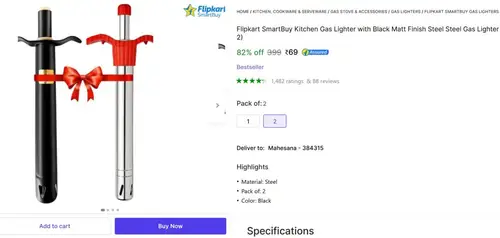 pack of 2 lighters 69