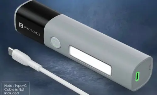 portronics eco glow 2 tactical rechargeable flashlight