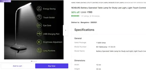 rechargeable study lamp 193