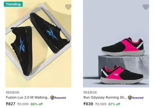 reebok mens sports shoes starts 827