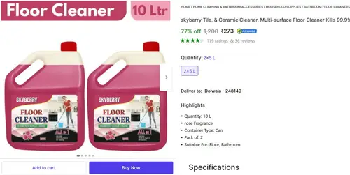 skyberry floor cleaner 10 liter 273