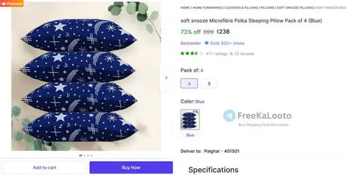 sleeping pillow pack of 4 238