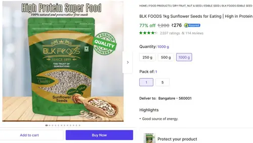 sunflower seeds 1kg 276