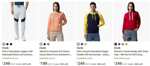 sweatshirts joggers under 249