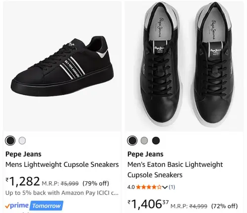 upto 79 off on pepe jeans sneakers