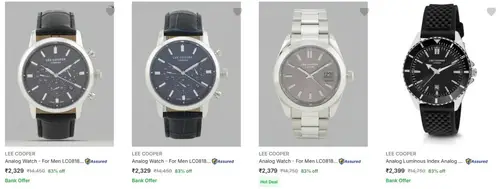 upto 85 off on lee cooper watches