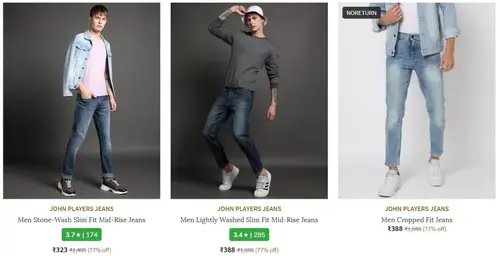 upto 85 off on mens jeans