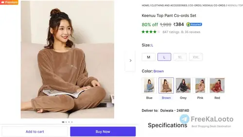 women top pant co ords set 384