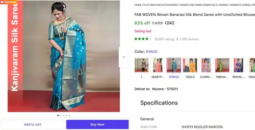 womens banarasi saree blouse 242