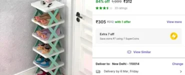 6 shelves shoe stand at 312