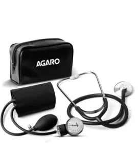 agaro sp102 aneriod type sphygmomanometer with stethoscope manual arm blood pressure monitor
