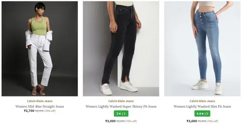 ajio upto 70 off on calvin klein jeans