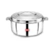 avias platina premium 1500 ml double wall insulated stainless steel casserole hot pot for roti rice gravy curry silver h