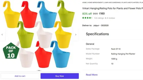 balcony plant container pack of 10 160