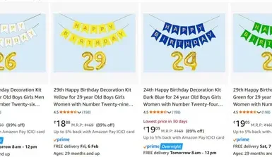 birthday decoration kit starts 18