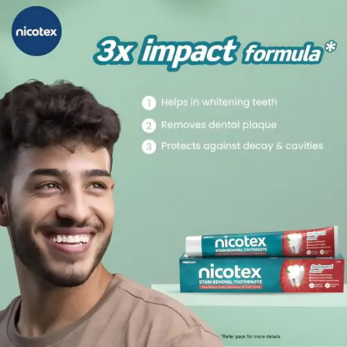 cipla nicotex stain removal toothpaste 100g 111