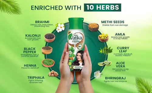 dabur vatika enriched coconut hair oil 450ml 181
