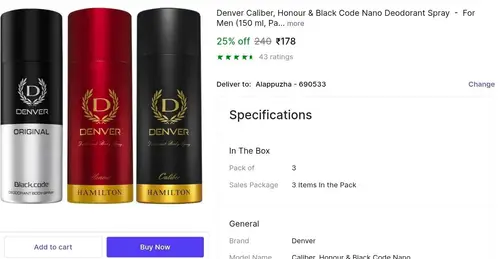 denver deo 150ml 3 at 178