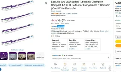 EcoLink 20W LED Batten Pack Of 4 @ 440. 3 ecolink 20w led batten pack of 4 440