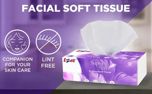 ezee 2 ply facial tissue soft pack 600 pulls 155