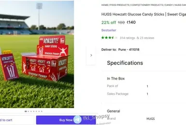 glucose candy sticks 36 pieces 140