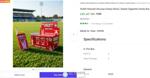 glucose candy sticks 36 pieces 140