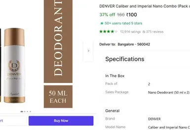 Grab : Perfume Combo From ₹100 2 grab perfume combo from 100