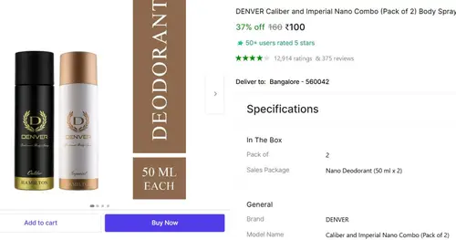 grab perfume combo from 100