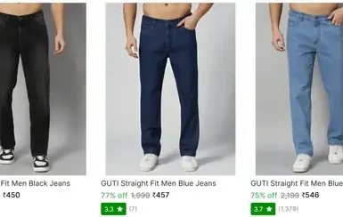 guti mens jeans from 450