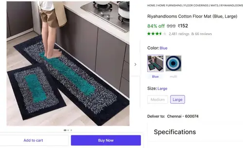 kitchen floor mat pack of 2 152