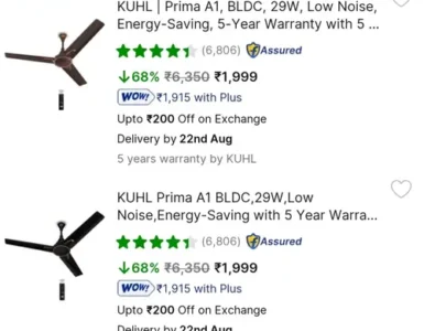 Kuhl 5 Star BLDC Ceiling Fan with Remote Control Starts ₹1999 1 kuhl 5 star bldc ceiling fan with remote control starts 1999