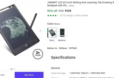 lcd writing pad 85inch at 109