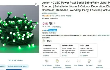 lexton 40 led power pixel serial string 51