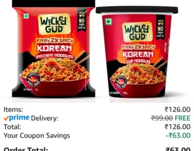 loot wicked gud 2x spicy korean noodles combo at 63