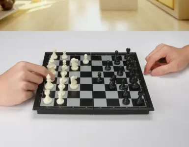 magnetic travel chess set with folding chess board educational toys for kids and adults