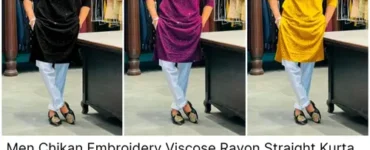 mens embroidered kurta at 370