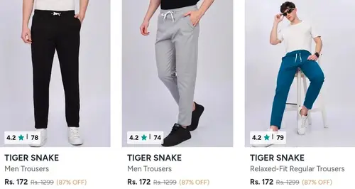 mens trousers from 172