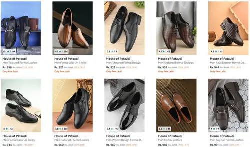 myntra upto 73 off on formal shoes for men