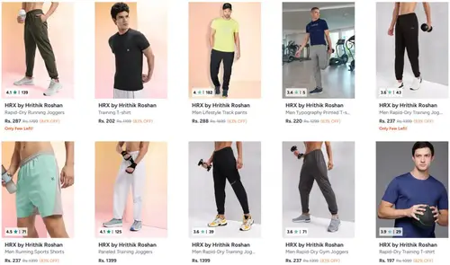 myntra upto 86 off on hrx clothing