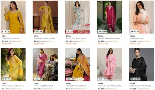 myntra upto 90 off on libas women clothing