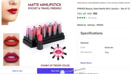 pack of 12 mini lipsticks 86