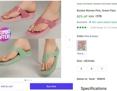 Pack Of 2 Women Pink, Green Flats @ ₹179 2 pack of 2 women pink green flats 179