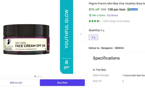 pilgrim moisturizer 38