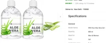 pure aloe vera gel 600ml 85